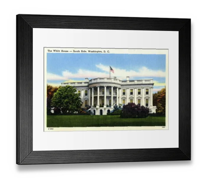 Framed Print : The White House, South Side, Washington DC, USA Framed Print : The White House, South Side, Washington DC, USA