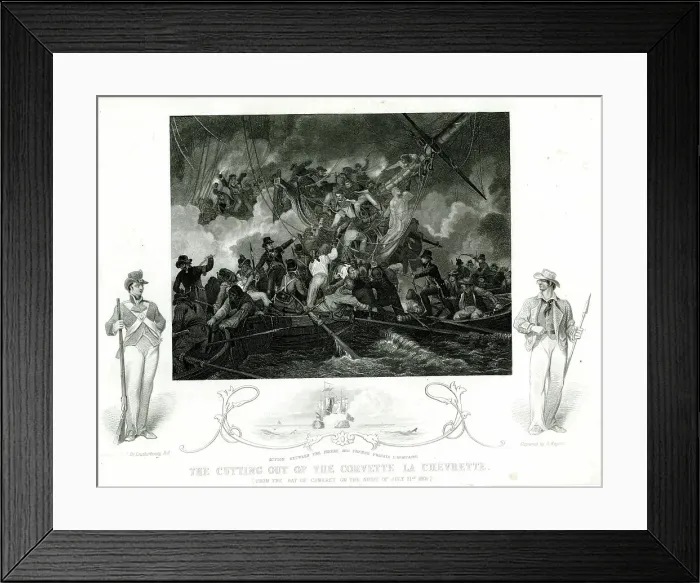 Framed Print : The Cutting Out of the Corvette La Chevrette Framed Print : The Cutting Out of the Corvette La Chevrette