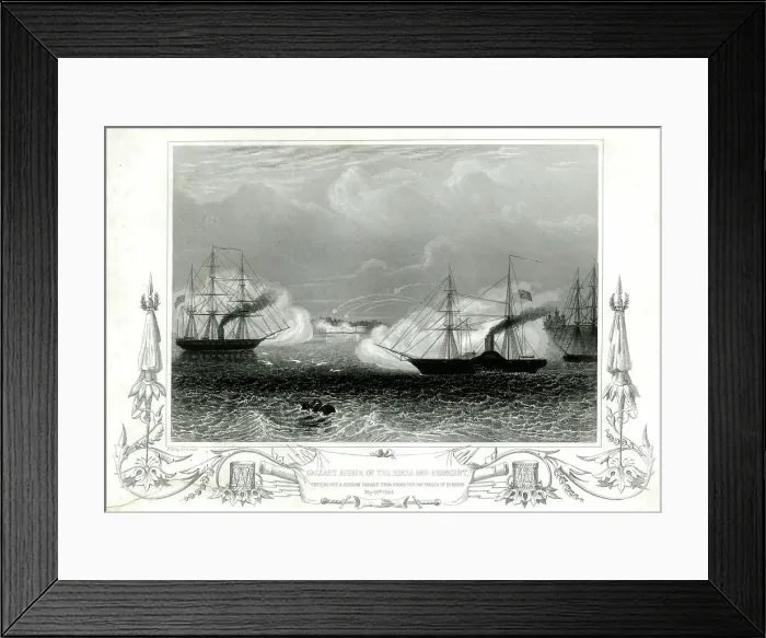 Framed Print : Gallant Affair of the Hecla and Arrogant Framed Print : Gallant Affair of the Hecla and Arrogant