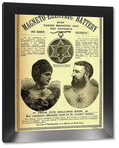 Advert, Dr Lowder's Magneto-Electric Battery