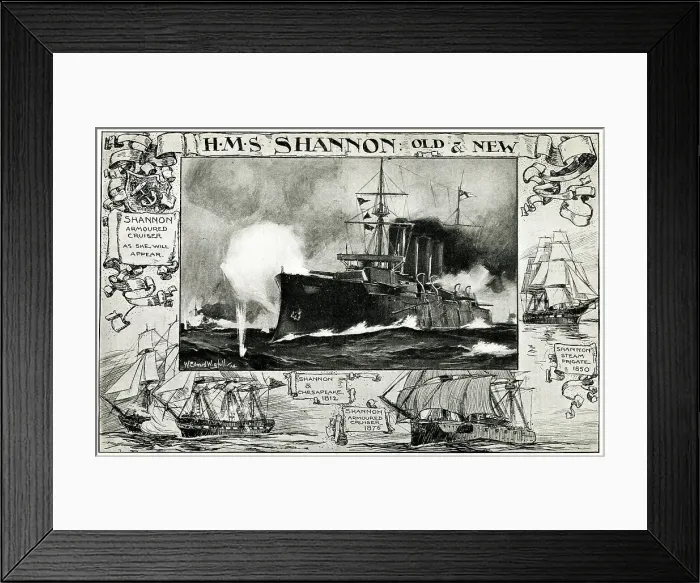 Framed Print : HMS Shannon, Old and New Framed Print : HMS Shannon, Old and New