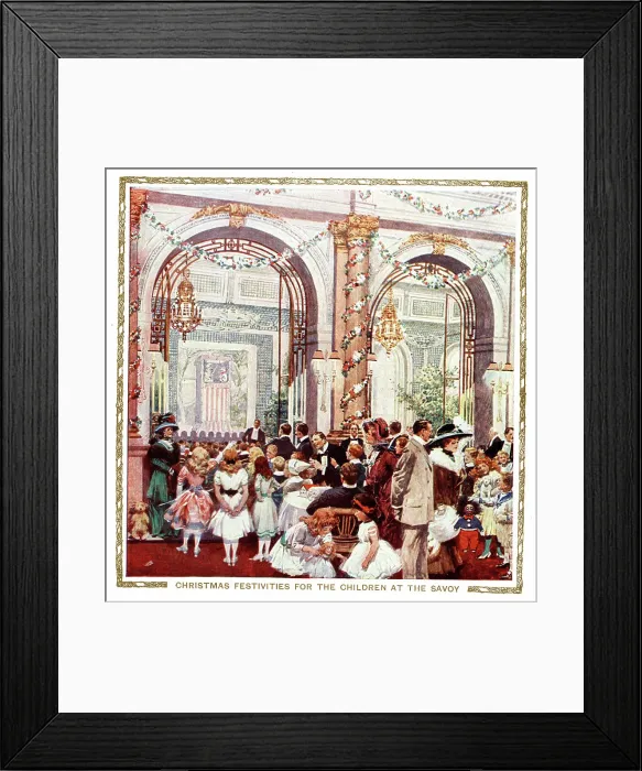 Framed Print : Christmas Festivities for Children at The Savoy Hotel, Londo Framed Print : Christmas Festivities for Children at The Savoy Hotel, Londo