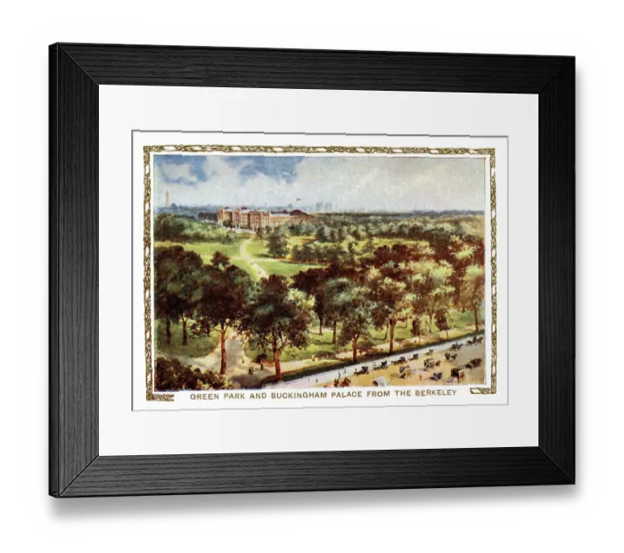 Framed Print : Green Park and Buckingham Palace from The Berkeley Hotel Framed Print : Green Park and Buckingham Palace from The Berkeley Hotel