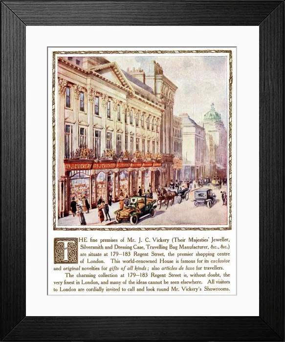 Framed Print : J C Vickery, Jeweller and Silversmith, London Framed Print : J C Vickery, Jeweller and Silversmith, London