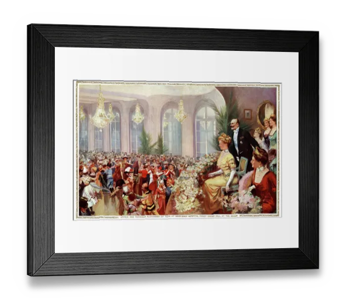 Framed Print : Prince and Princess Alexander of Teck, Fancy Dress Ball Framed Print : Prince and Princess Alexander of Teck, Fancy Dress Ball