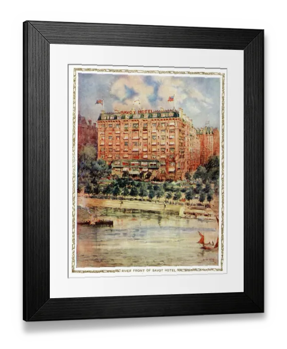 Framed Print : River front of The Savoy Hotel, London Framed Print : River front of The Savoy Hotel, London