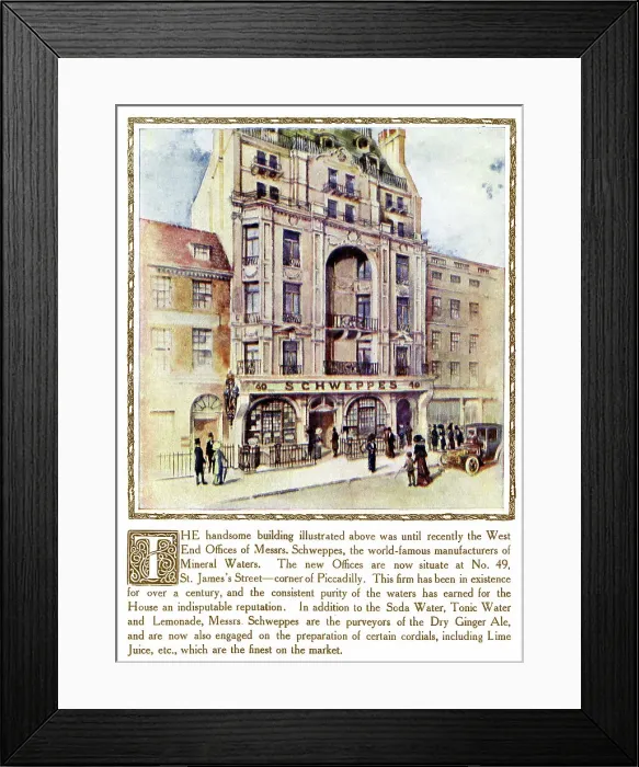 Framed Print : Schweppes Offices, St James's Street, London Framed Print : Schweppes Offices, St James's Street, London