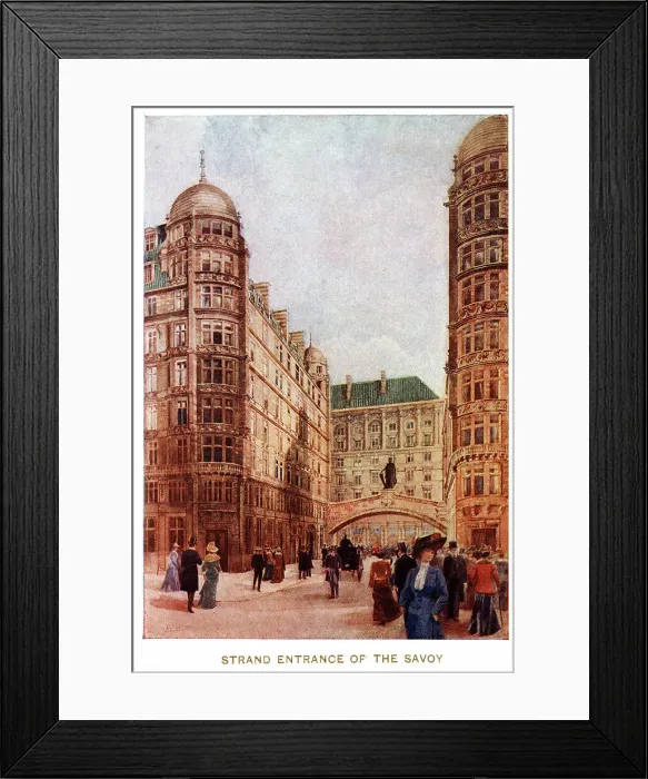 Framed Print : Strand entrance of The Savoy Hotel, London Framed Print : Strand entrance of The Savoy Hotel, London