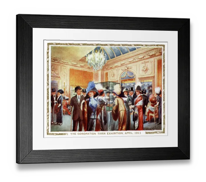 Framed Print : Coronation Tiara Exhibition, New Bond Street, London Framed Print : Coronation Tiara Exhibition, New Bond Street, London