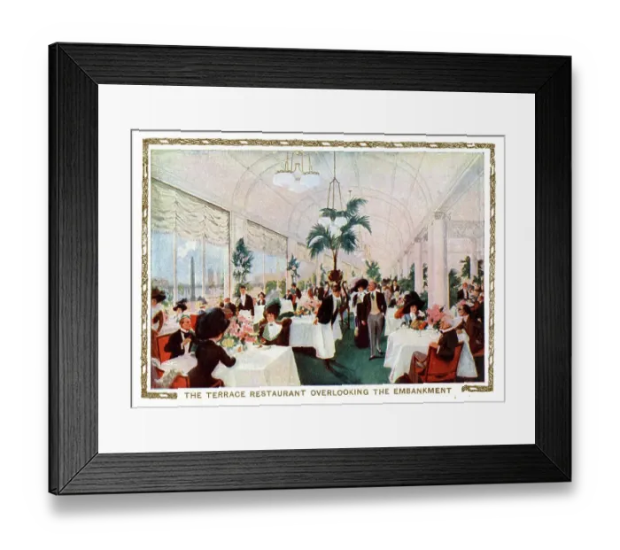 Framed Print : Terrace Restaurant, Savoy Hotel, London Framed Print : Terrace Restaurant, Savoy Hotel, London