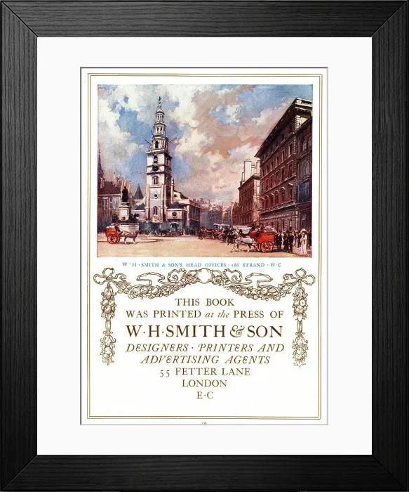 Framed Print : Advert, W H Smith Head Office, The Strand, London Framed Print : Advert, W H Smith Head Office, The Strand, London