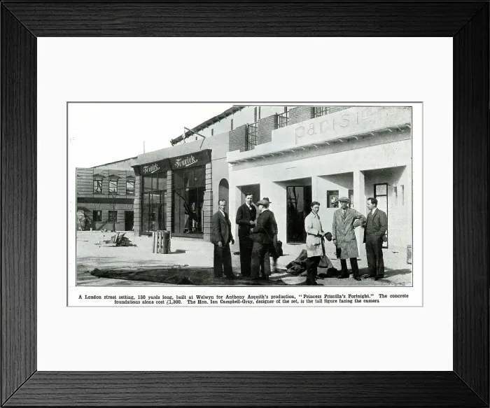 Framed Print : Film studio London street setting, Welwyn Garden City Framed Print : Film studio London street setting, Welwyn Garden City
