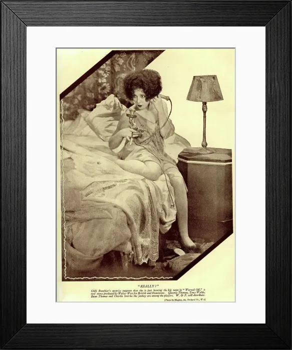 Framed Print : Chili Bouchier in film scene, Warned Off Framed Print : Chili Bouchier in film scene, Warned Off