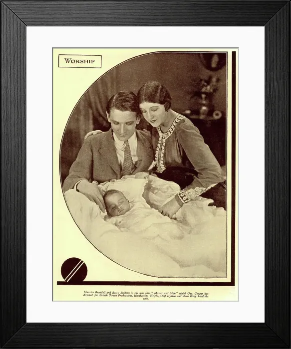 Framed Print : Maurice Braddell and Betty Siddons in Master and Man Framed Print : Maurice Braddell and Betty Siddons in Master and Man