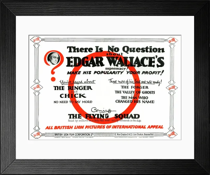 Framed Print : The Flying Squad, film by Edgar Wallace Framed Print : The Flying Squad, film by Edgar Wallace