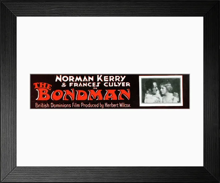 Framed Print : Norman Kerry and Frances Culyer in film, The Bondman Framed Print : Norman Kerry and Frances Culyer in film, The Bondman