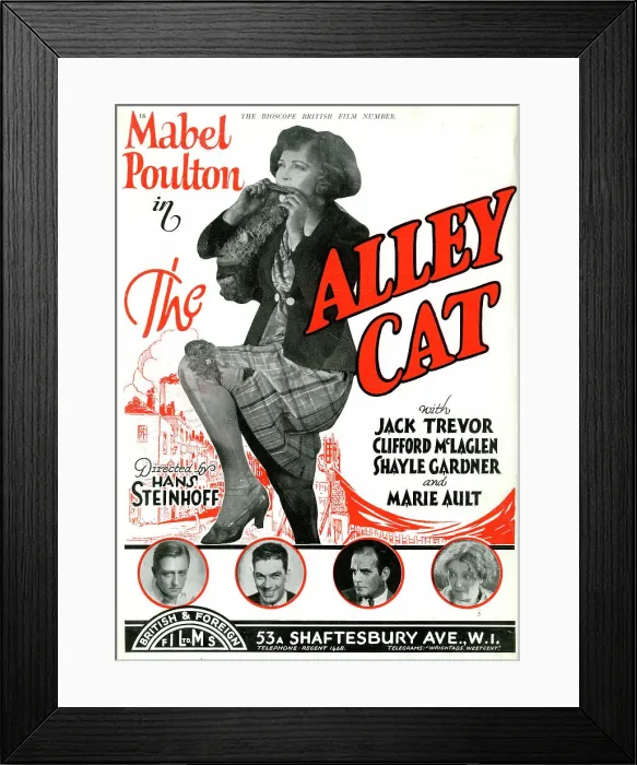 Framed Print : Mabel Poulton in film, The Alley Cat Framed Print : Mabel Poulton in film, The Alley Cat