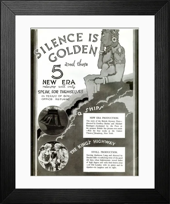 Framed Print : Two silent British films, New Era Productions, London Framed Print : Two silent British films, New Era Productions, London