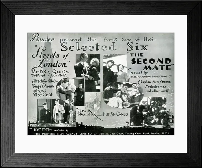 Framed Print : Two Pioneer films, Streets of London, and The Second Mate Framed Print : Two Pioneer films, Streets of London, and The Second Mate
