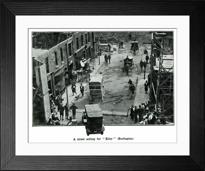 Framed Print : Street setting for film Kitty, by Burlington Studios Framed Print : Street setting for film Kitty, by Burlington Studios