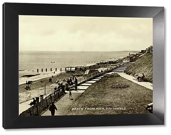 Southwold Beach, Suffolk, viewed from the pier