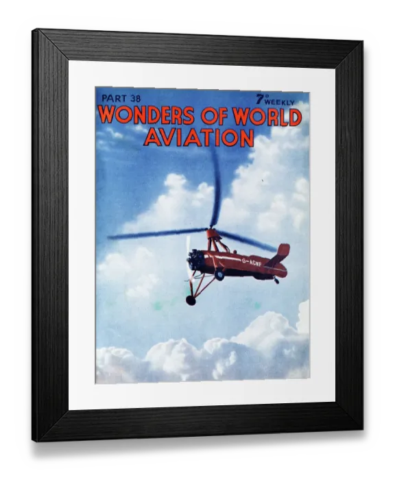 Framed Print : Autogiro aircraft flying at Hamble, Hampshire Framed Print : Autogiro aircraft flying at Hamble, Hampshire