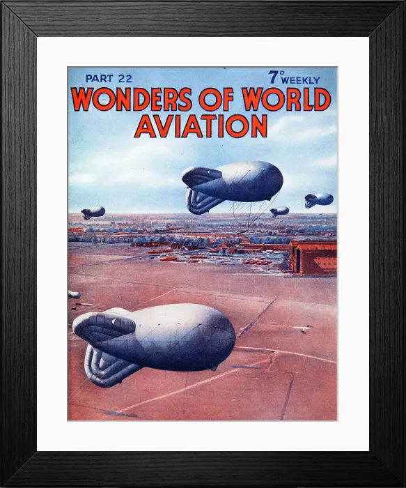 Framed Print : Barrage balloons protecting RAF station, Cardington, Beds Framed Print : Barrage balloons protecting RAF station, Cardington, Beds