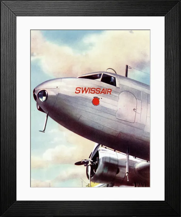 Framed Print : Swissair Douglas DC2 Airliner Framed Print : Swissair Douglas DC2 Airliner