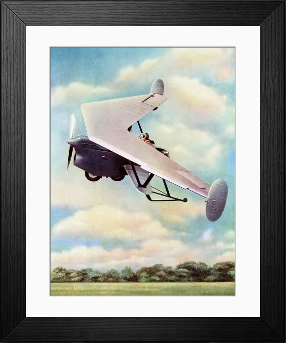 Framed Print : Unconventional aircraft Pterodactyl tailless aeroplane Framed Print : Unconventional aircraft Pterodactyl tailless aeroplane