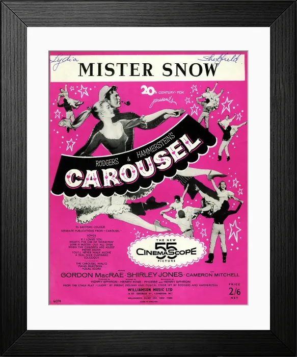 Framed Print : Music cover, Mister Snow, from Carousel Framed Print : Music cover, Mister Snow, from Carousel