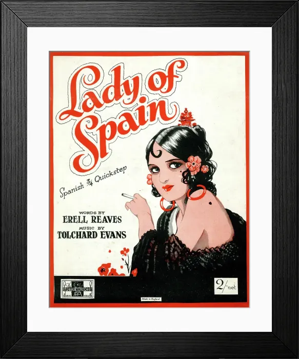 Framed Print : Music cover, Lady of Spain quickstep Framed Print : Music cover, Lady of Spain quickstep
