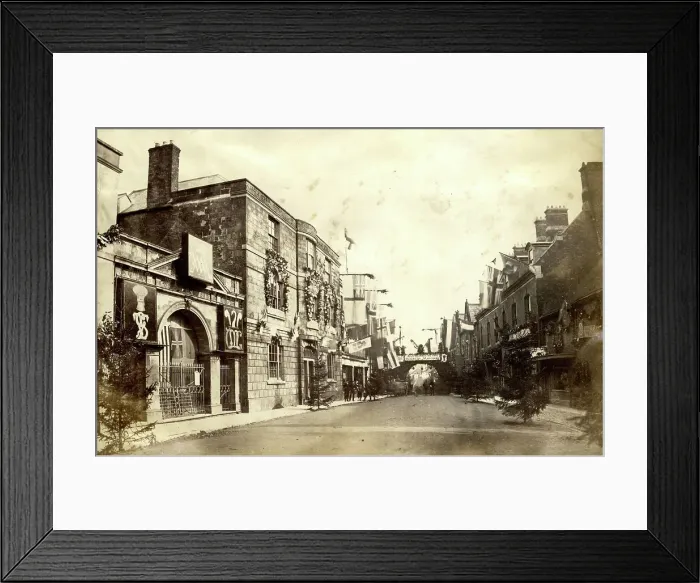 Framed Print : Street decorations for a royal wedding Framed Print : Street decorations for a royal wedding