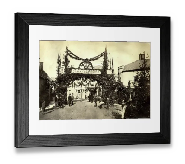 Framed Print : Street decorations for a royal wedding Framed Print : Street decorations for a royal wedding