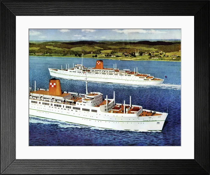 Framed Print : RMS Empress of England and RMS Empress of Britain Framed Print : RMS Empress of England and RMS Empress of Britain