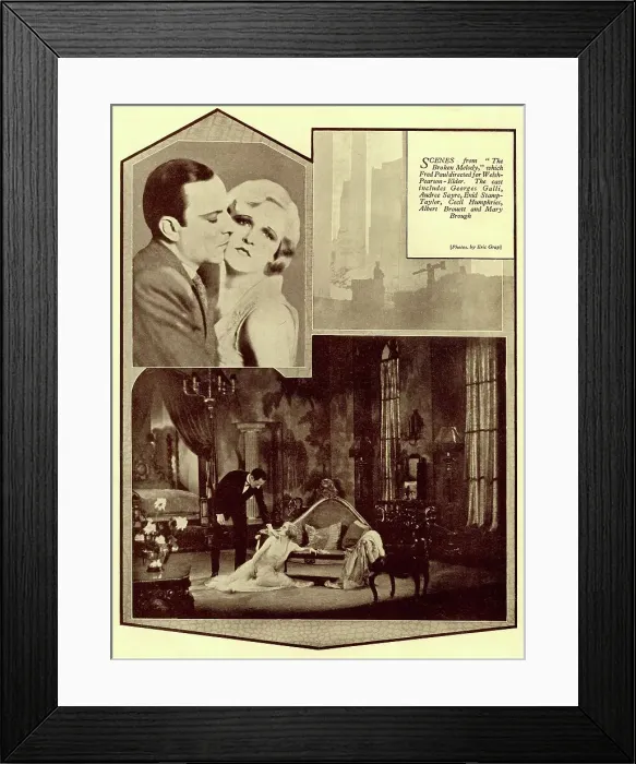 Framed Print : Scenes from the romantic film, The Broken Melody Framed Print : Scenes from the romantic film, The Broken Melody