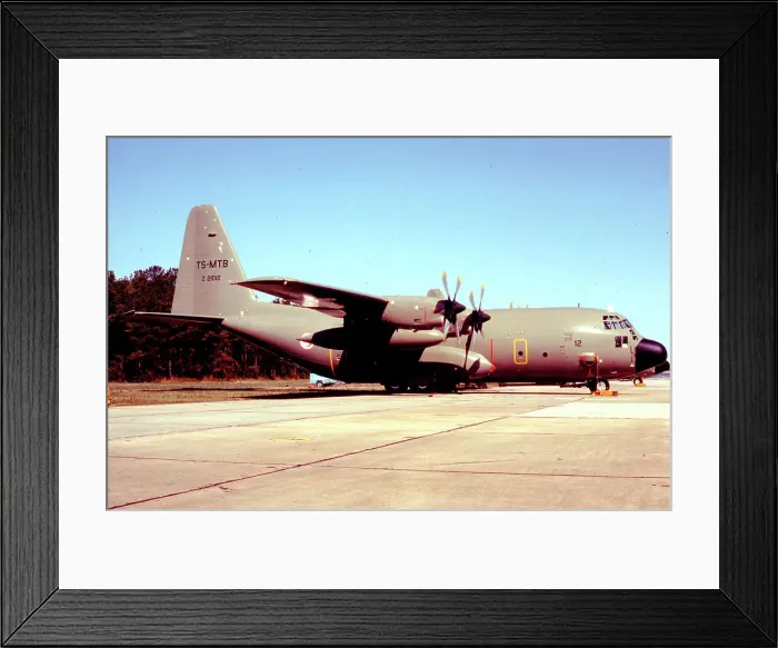 Framed Print : Lockheed C-130H Hercules TS-MTB - Z21012 Framed Print : Lockheed C-130H Hercules TS-MTB - Z21012
