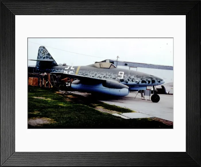 Framed Print : Messerschmitt Me 262A T2-4012 - White 9 Framed Print : Messerschmitt Me 262A T2-4012 - White 9
