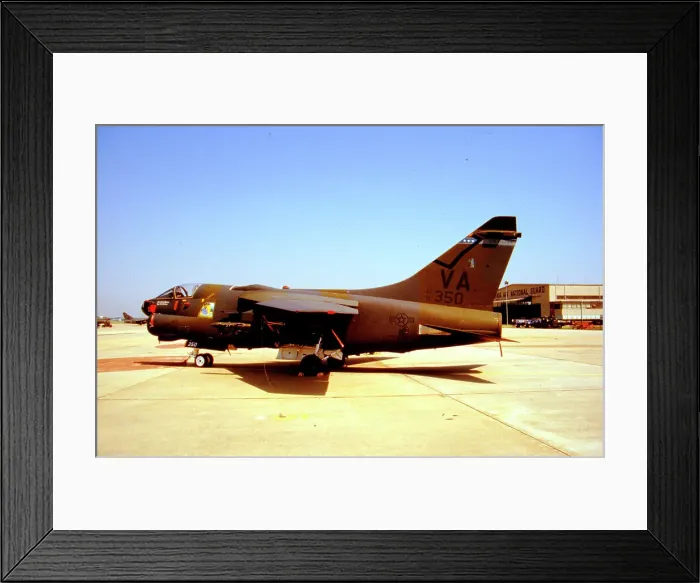 Framed Print : Ling-Temco-Vought A-7D Corsair II 71-0350 Framed Print : Ling-Temco-Vought A-7D Corsair II 71-0350