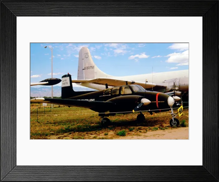 Framed Print : Beech L-23D Seminole 56-3701 Framed Print : Beech L-23D Seminole 56-3701