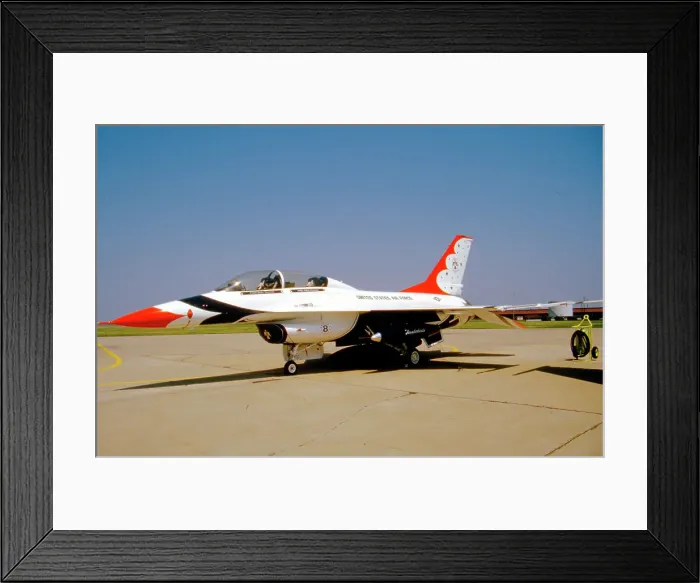 Framed Print : General Dynamics F-16B Fighting Falcon Thunderbird 8 Framed Print : General Dynamics F-16B Fighting Falcon Thunderbird 8