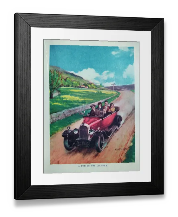 Framed Print : The Motor Picture Book, A Run in the Country Framed Print : The Motor Picture Book, A Run in the Country