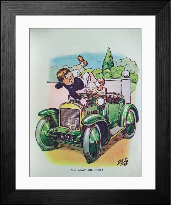 Framed Print : The Motor Picture Book, And Away She Goes! Framed Print : The Motor Picture Book, And Away She Goes!