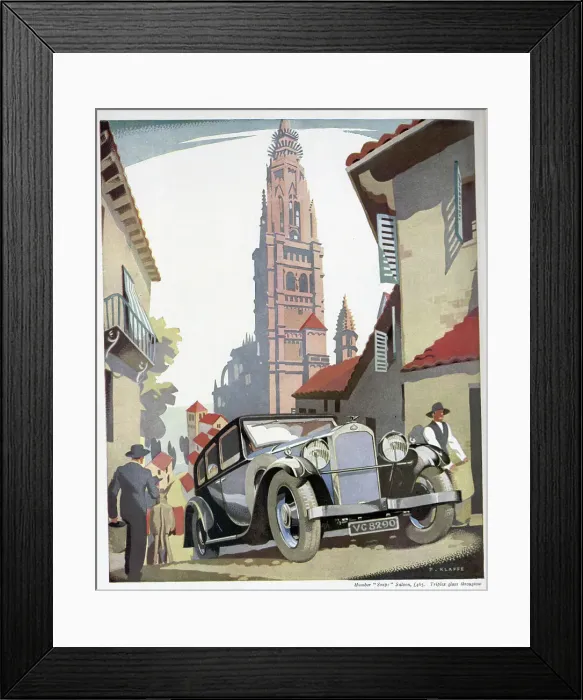 Framed Print : An advert for Humber cars, featuring an illustration of the Snipe Saloon. Date: circa 1932 Framed Print : An advert for Humber cars, featuring an illustration of the Snipe Saloon. Date: circa 1932
