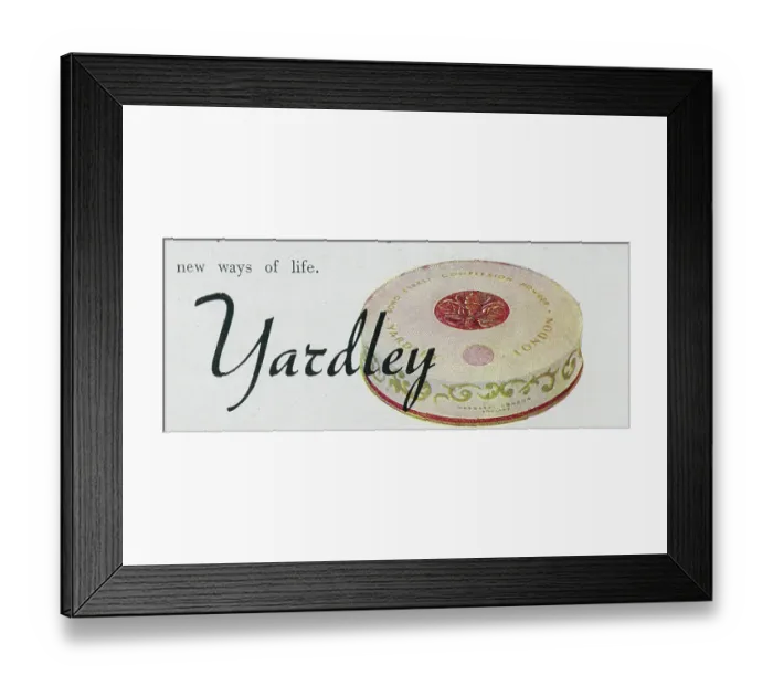 Framed Print : A wartime advert for Yardley Complexion Powder. Date: 1943 Framed Print : A wartime advert for Yardley Complexion Powder. Date: 1943
