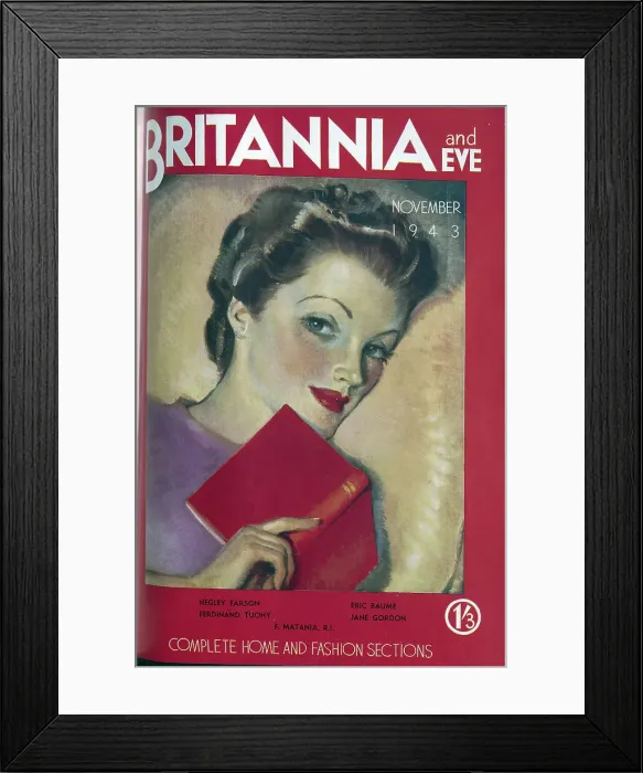 Framed Print : The front cover of Britannia and Eve from November 1943. Date: 1943 Framed Print : The front cover of Britannia and Eve from November 1943. Date: 1943