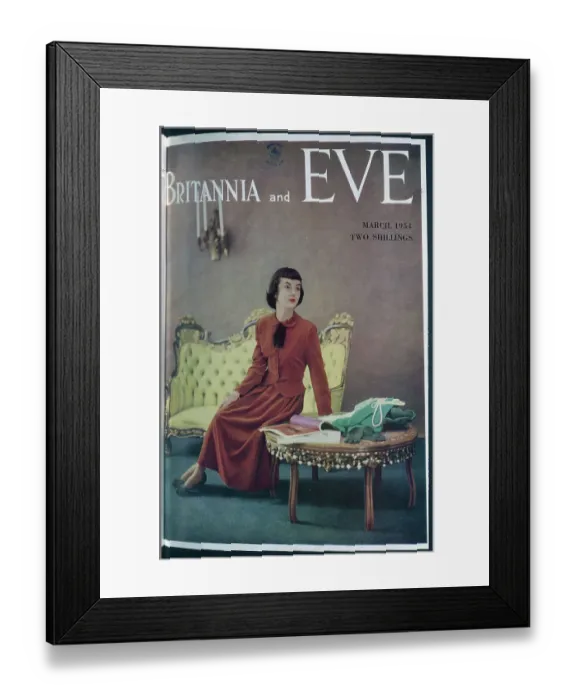 Framed Print : The front cover of Britannia and Eve magazine from March 1954. Date: 1954 Framed Print : The front cover of Britannia and Eve magazine from March 1954. Date: 1954