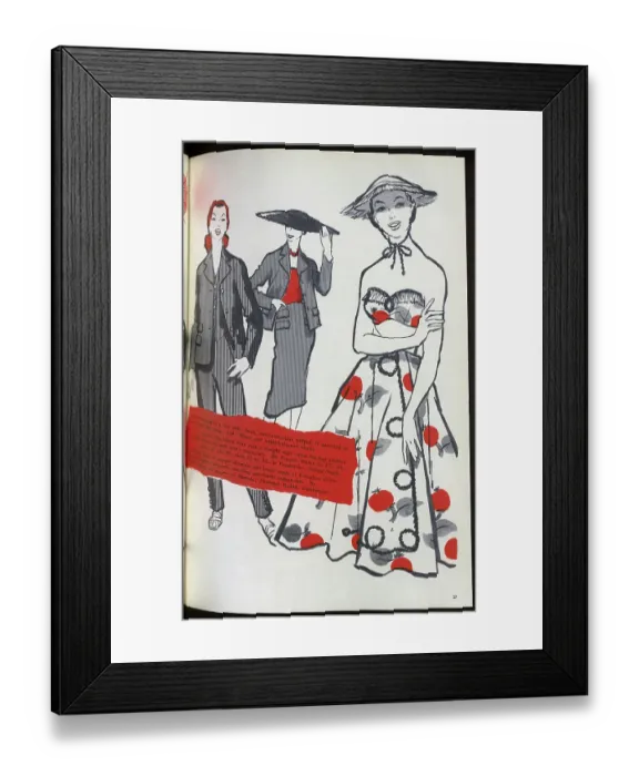 Framed Print : Cotton summer fashions for women. Date: 1954 Framed Print : Cotton summer fashions for women. Date: 1954