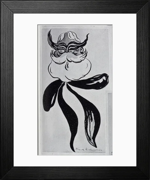 Framed Print : Caricature illustration of Francis Burnand by Frank Richardson. Sir Francis Cowley Burnand (1836-1917) comic writer and playwright. From an article, My Caricatures'by Frank Richardson. Date: 1910 Framed Print : Caricature illustration of Francis Burnand by Frank Richardson. Sir Francis Cowley Burnand (1836-1917) comic writer and playwright. From an article, My Caricatures'by Frank Richardson. Date: 1910