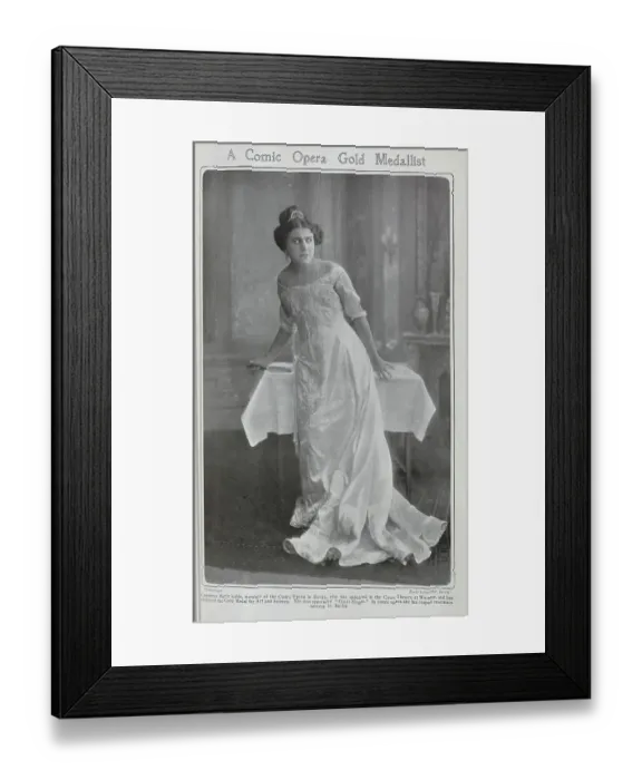 Framed Print : Maria Labia, Italian operatic soprano (1880-1953), theatrical studio portrait in character. Captioned, A Comic Opera Gold Medallist'. With description, Countess Marie Labia, member of the Comic Opera in Berlin Framed Print : Maria Labia, Italian operatic soprano (1880-1953), theatrical studio portrait in character. Captioned, A Comic Opera Gold Medallist'. With description, Countess Marie Labia, member of the Comic Opera in Berlin