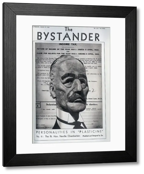 Framed Print : Caricature illustration of the Rt Hon Neville Chamberlain, in plasticine and pen. Captioned, Personalities in Plasticine, No 12 Sir Henry Alfred Lytton Framed Print : Caricature illustration of the Rt Hon Neville Chamberlain, in plasticine and pen. Captioned, Personalities in Plasticine, No 12 Sir Henry Alfred Lytton